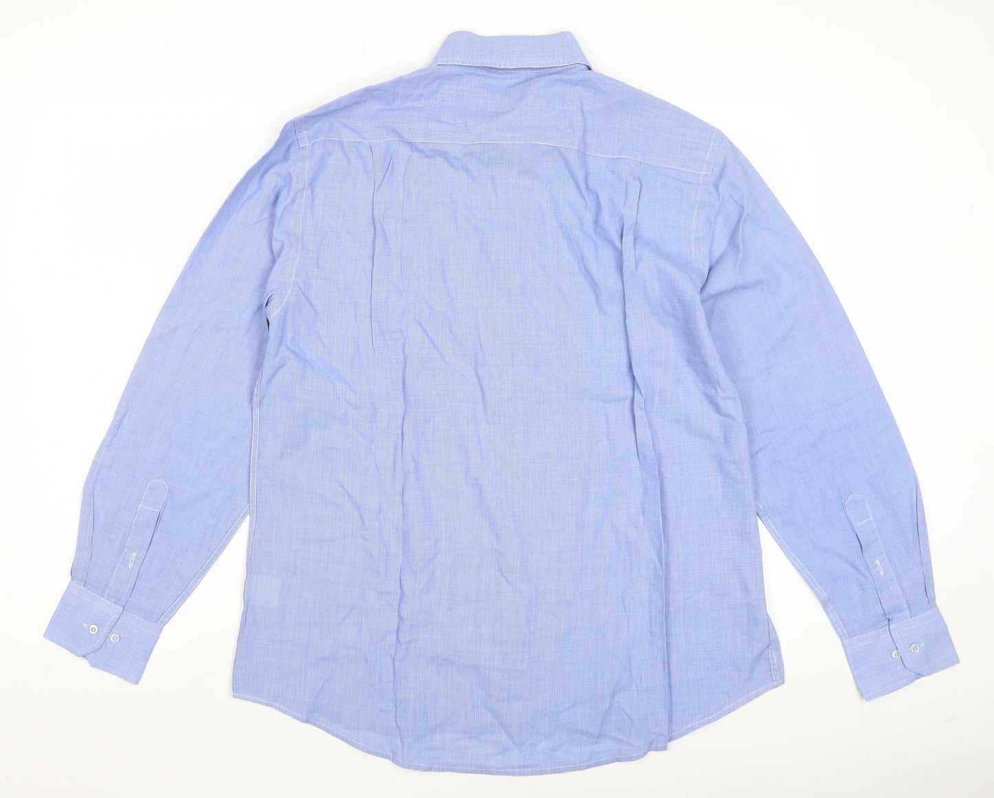 Greenwoods Men's Blue Striped Dress Shirt Size 16