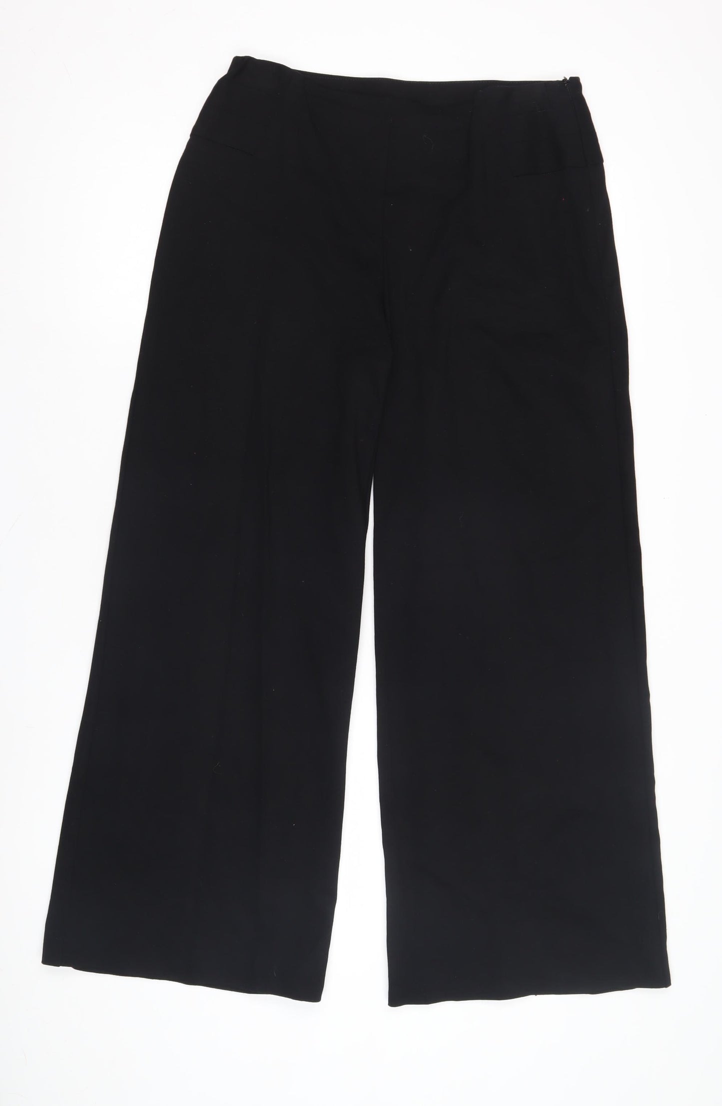 Marks & Spencer Black Wide-Leg Trousers Size 12