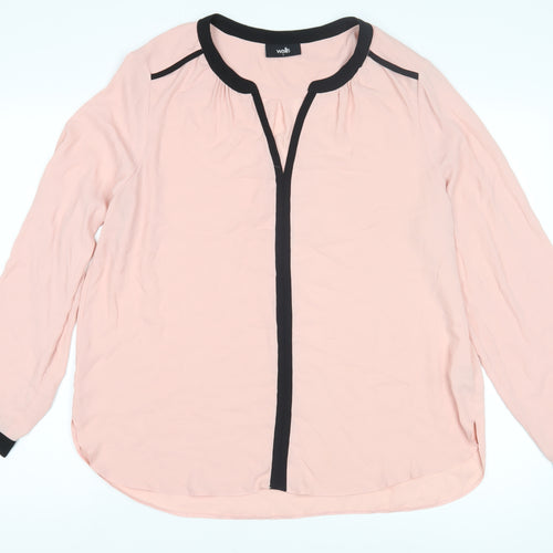 Wallis Women's Pink Long Sleeve Top - Size L