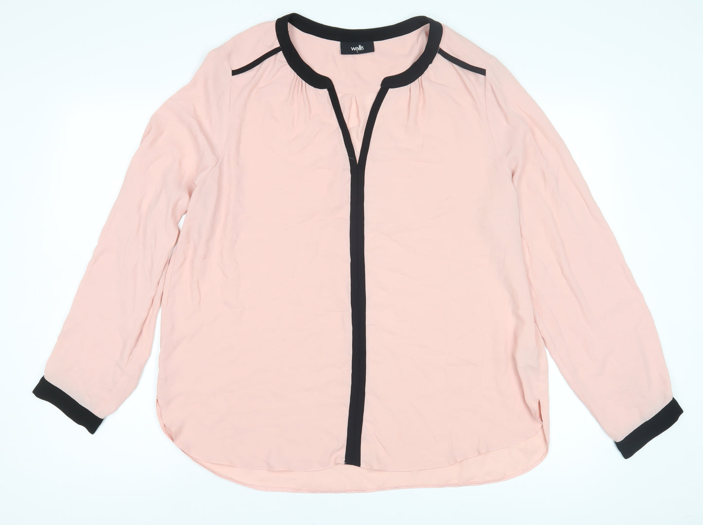 Wallis Women's Pink Long Sleeve Top - Size L