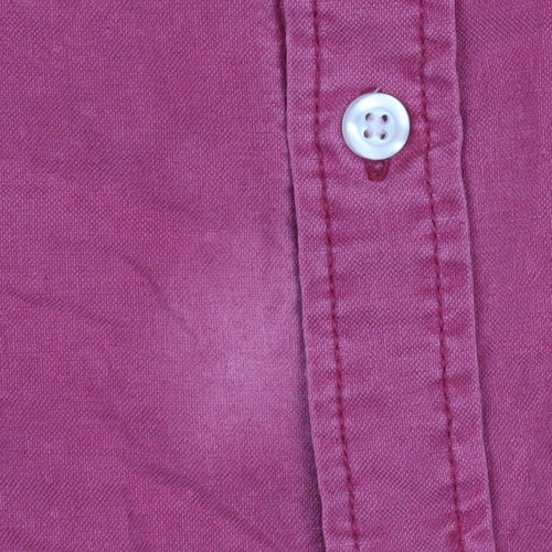 Jack Wills Men's Red Slim Fit Button-Up Shirt M