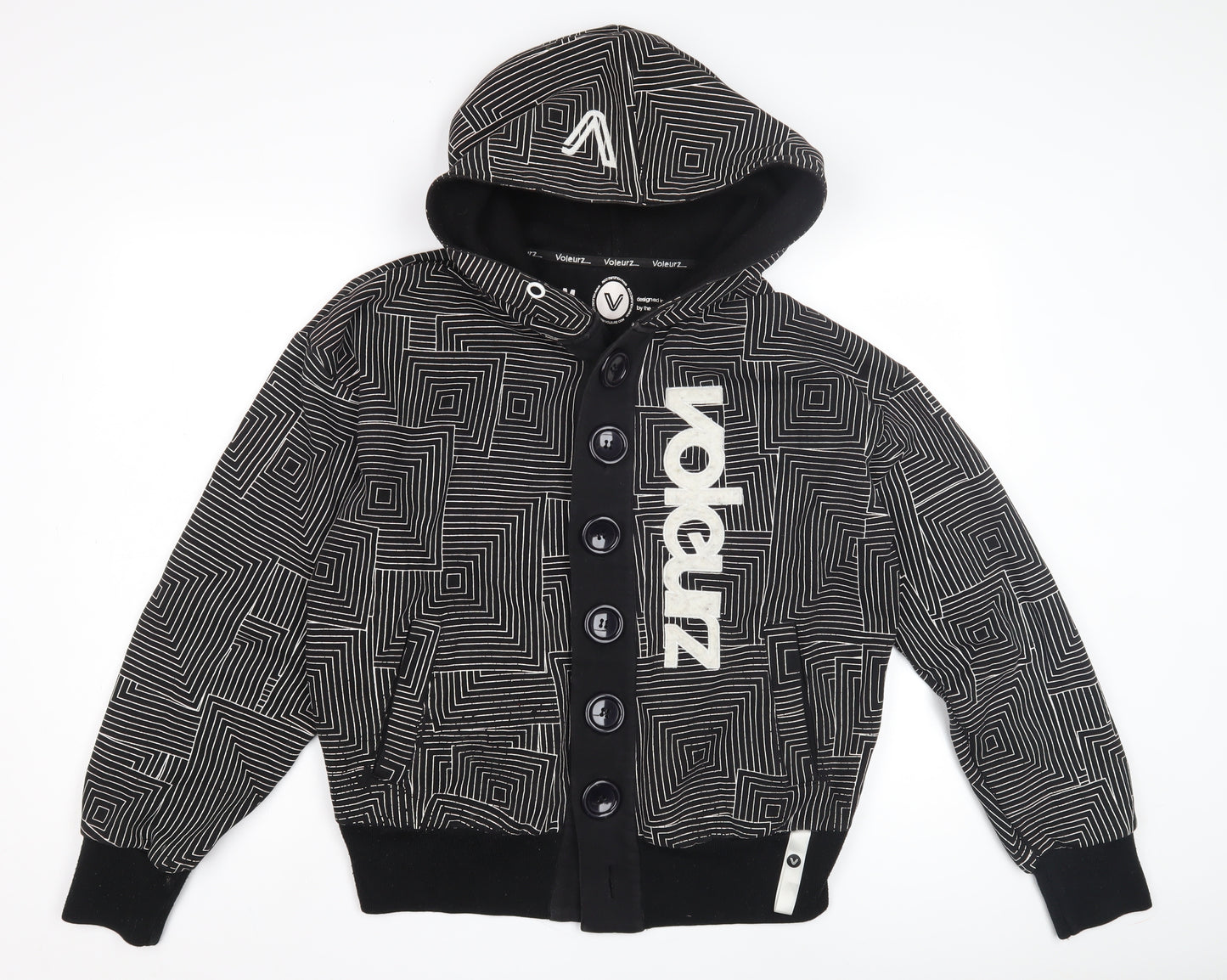 Voleurz Men's Black Cardigan Hoodie M
