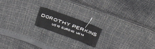 Dorothy Perkins Women's Grey Trousers, Size 14, Belted Style