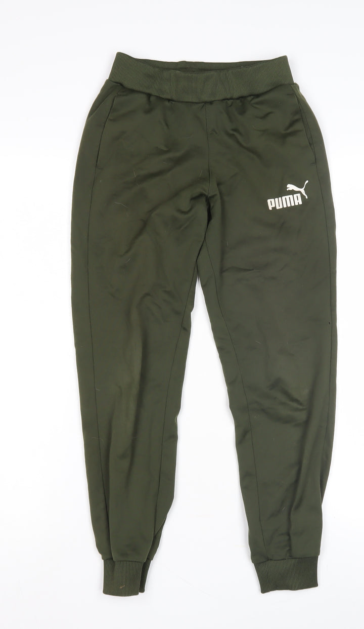 Puma Boys Green Jogger Trousers - Size 9-10 Yrs