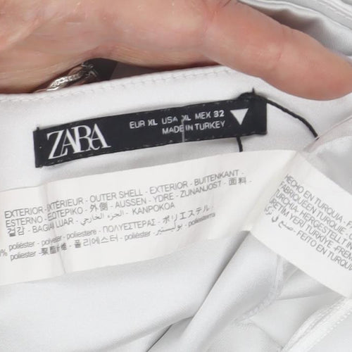 Zara Women's White Halter Top XL