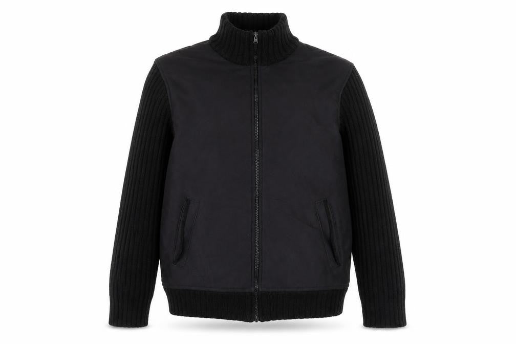 Front view of Speedtrap Men's Medium Black Basic Knit Jacket
