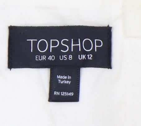 Topshop Women Ivory Strapless Short Party Dress
