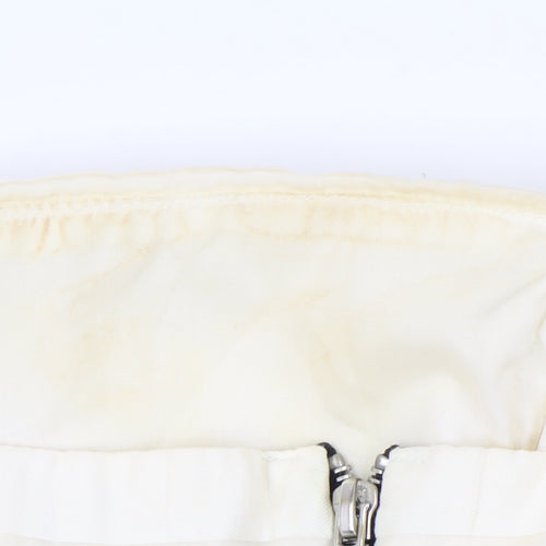 Topshop Women Ivory Strapless Short Party Dress