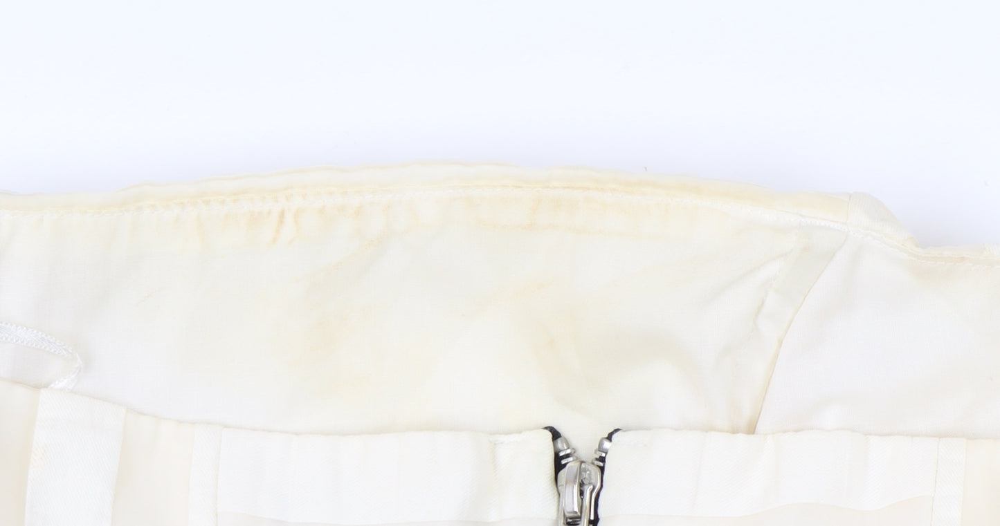 Topshop Women Ivory Strapless Short Party Dress