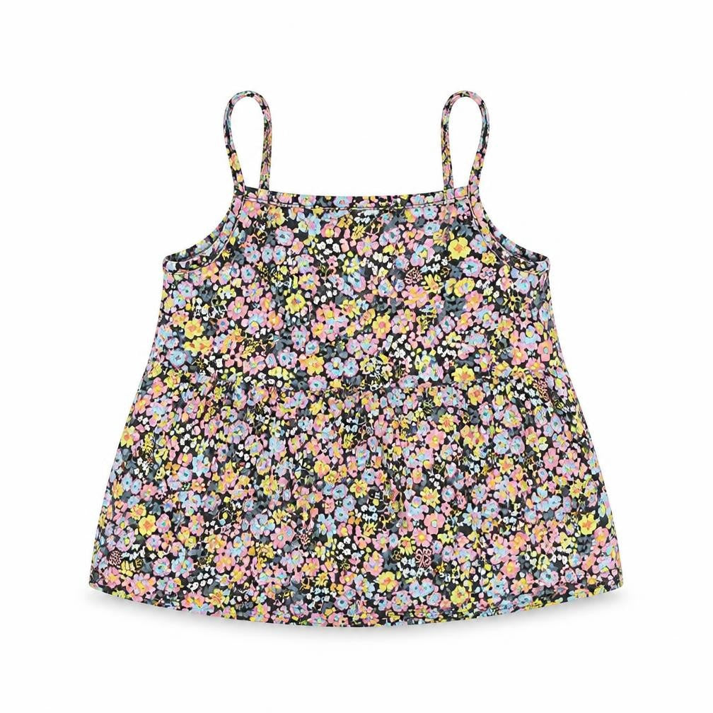 Front view of Next girls’ floral camisole top, age 10, multicoloured