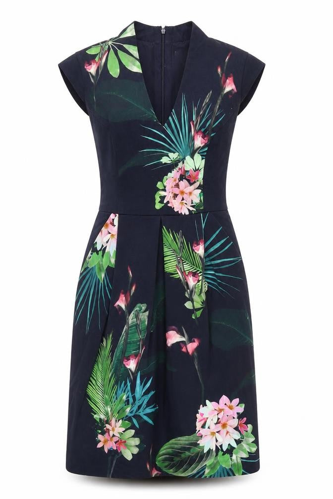 Front view of Phase Eight Women's Multicoloured Floral Sheath Dress, size 10