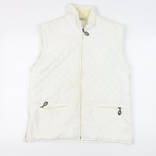 Green Lamb Women's White Quilted Waistcoat M