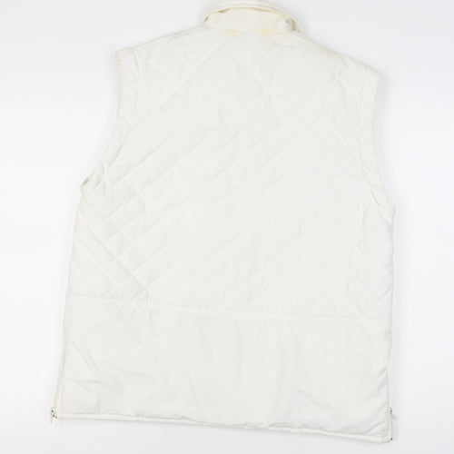 Green Lamb Women's White Quilted Waistcoat M