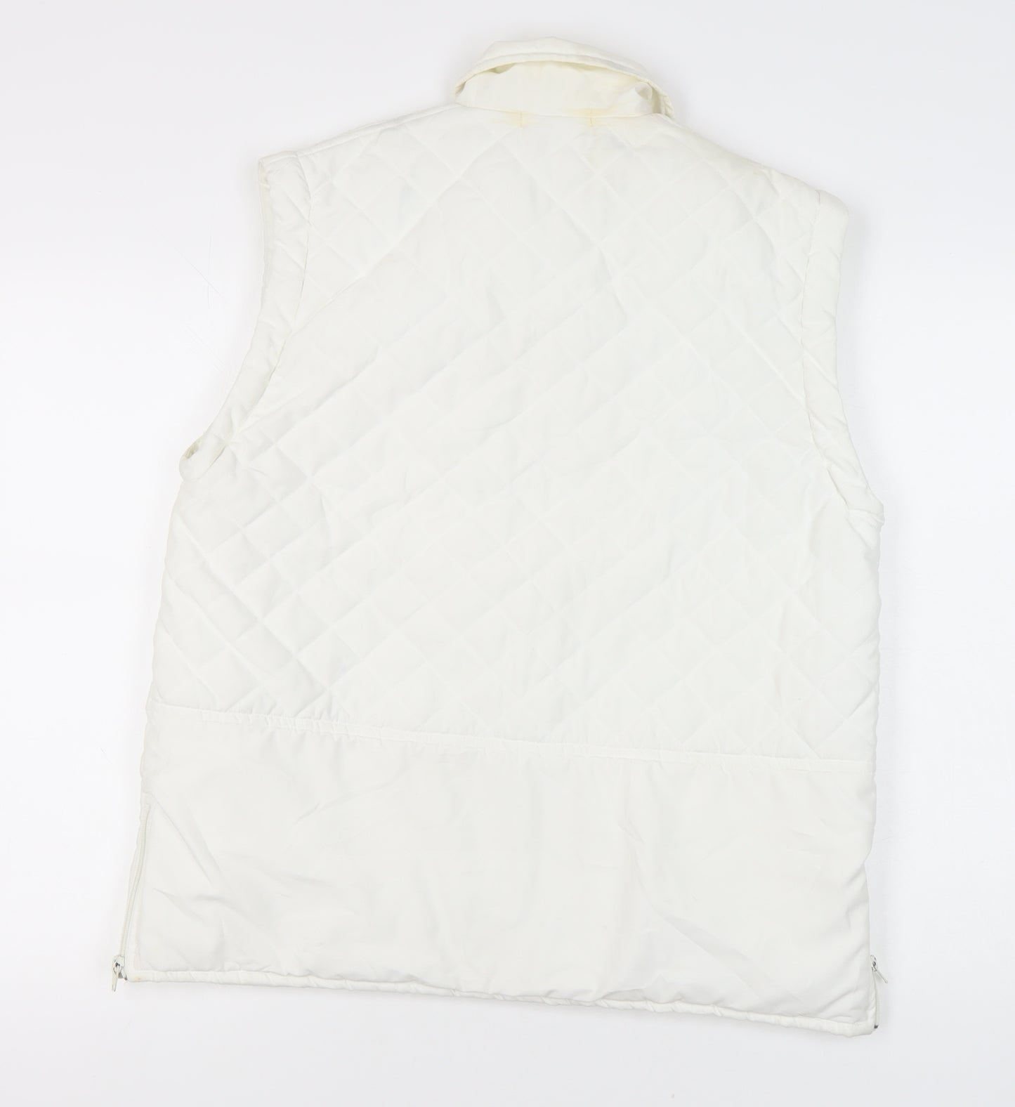 Green Lamb Women's White Quilted Waistcoat M
