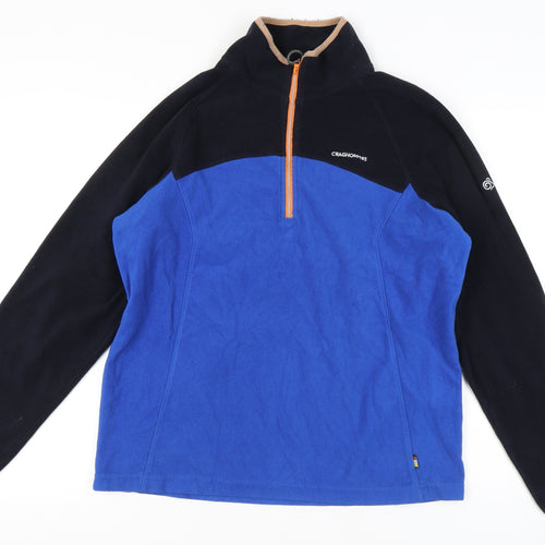 Craghoppers Men's Blue & Black Fleece Sweatshirt L