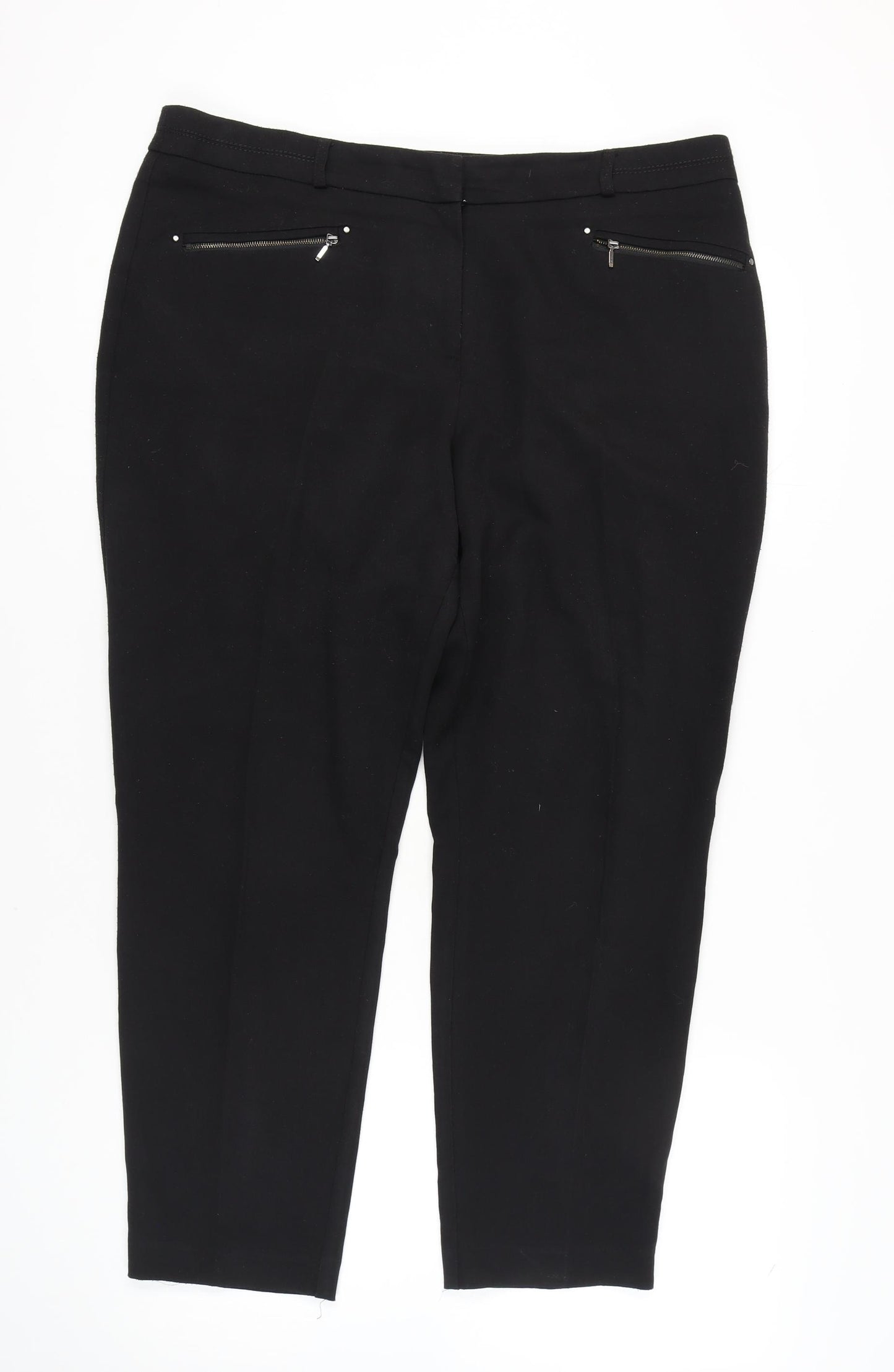 Wallis Women's Black Straight Trousers UK 18