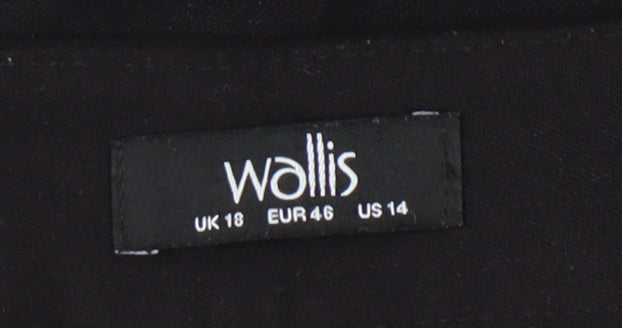 Wallis Women's Black Straight Trousers UK 18
