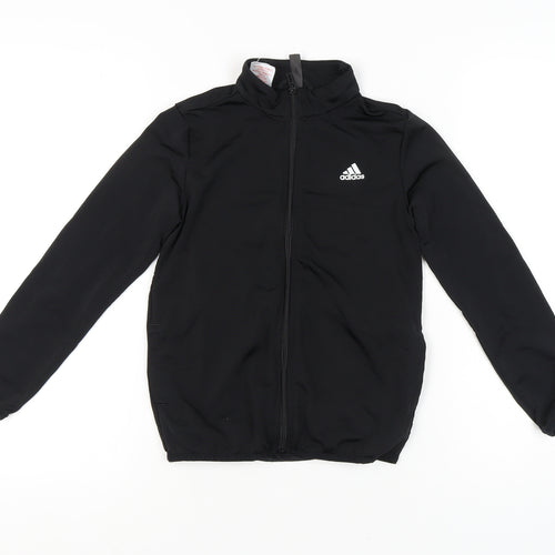 Adidas Boys Black Full Zip Sweatshirt 9-10Y