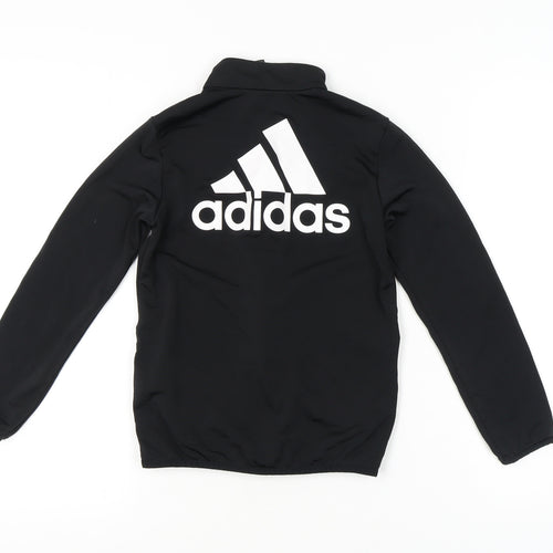 Adidas Boys Black Full Zip Sweatshirt 9-10Y