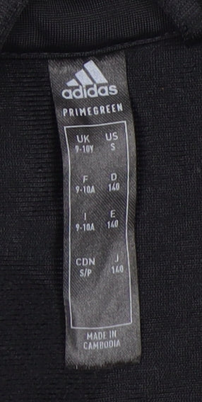 Adidas Boys Black Full Zip Sweatshirt 9-10Y