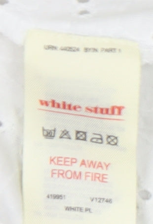 White Stuff Women's White Flared Sleeve Top Size 12