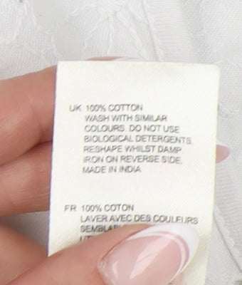 White Stuff Women's White Flared Sleeve Top Size 12