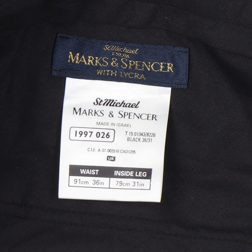 Marks and Spencer Men's Black Dress Pants, Size L
