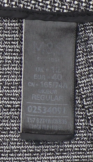 Marks and Spencer Grey Cropped Wide-Leg Trousers - Size 12