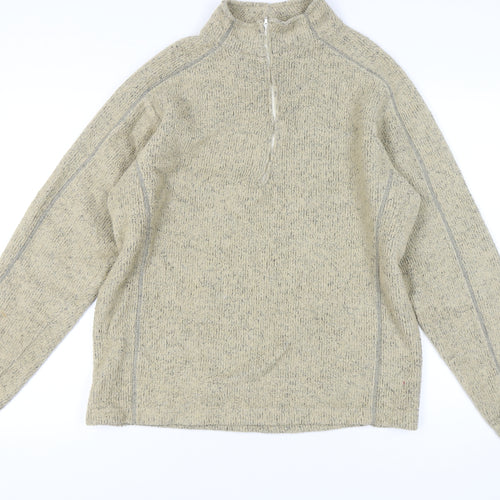 Peter Storm Men's Beige Knit 1/4 Zip Medium
