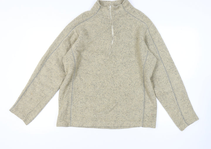 Peter Storm Men's Beige Knit 1/4 Zip Medium