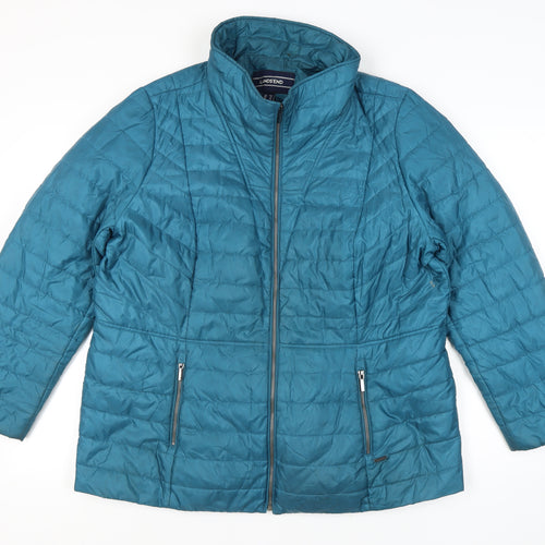 Lands' End Women's Plus Blue Puffer Jacket Size 26