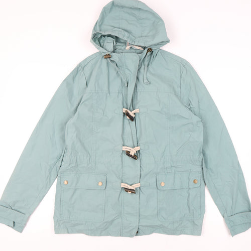 Fat Face Women's Green Basic Jacket Size 14 with Hood