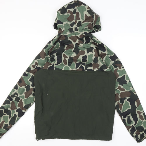 Adidas Men's Green Camo Windbreaker Jacket S