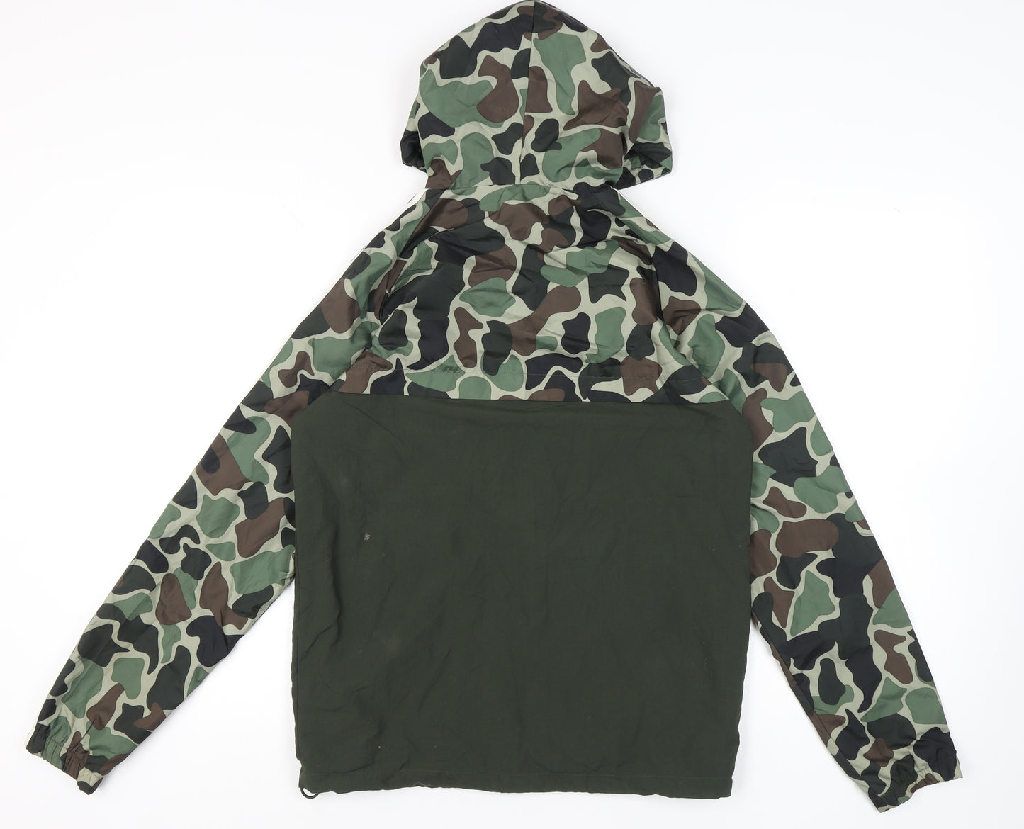 Adidas Men's Green Camo Windbreaker Jacket S