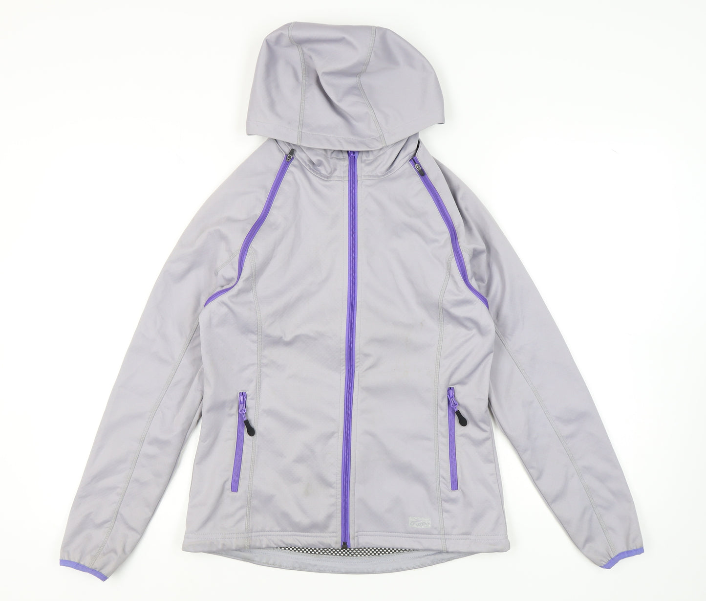 Crane Women's Grey Hooded Jacket S Casual
