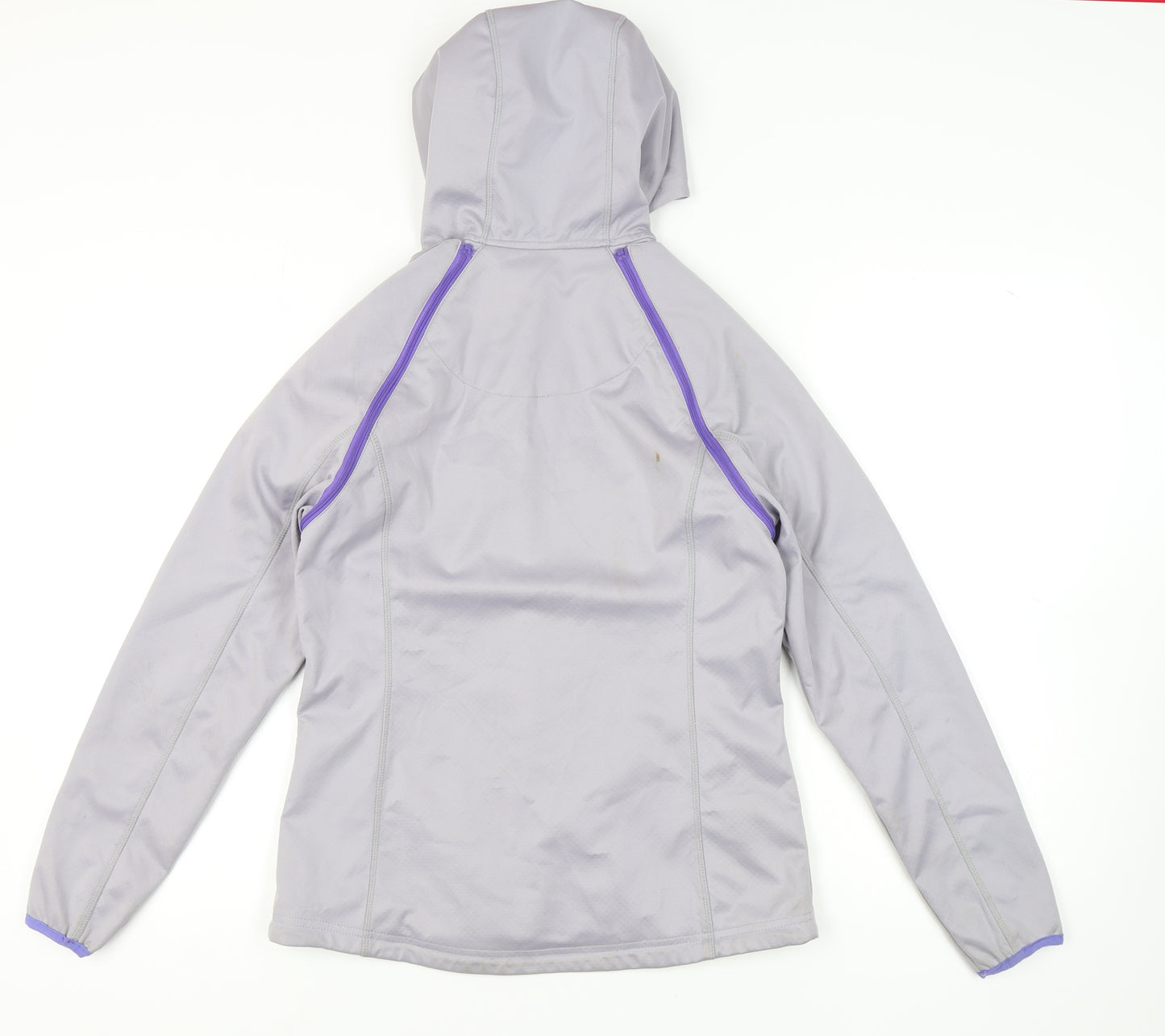Crane Women's Grey Hooded Jacket S Casual