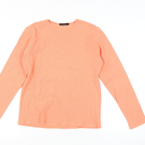 Linea Women's Orange Long Sleeve T-Shirt, Size L
