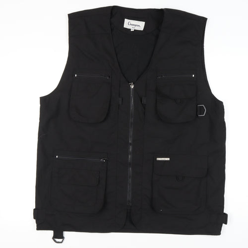 Champion Women's Black XL Waistcoat with Zipped Pockets