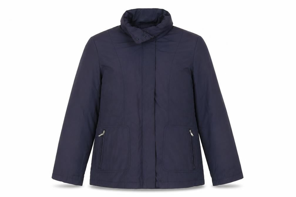 Front view of Damart Women's Blue Basic Jacket, size 10/12