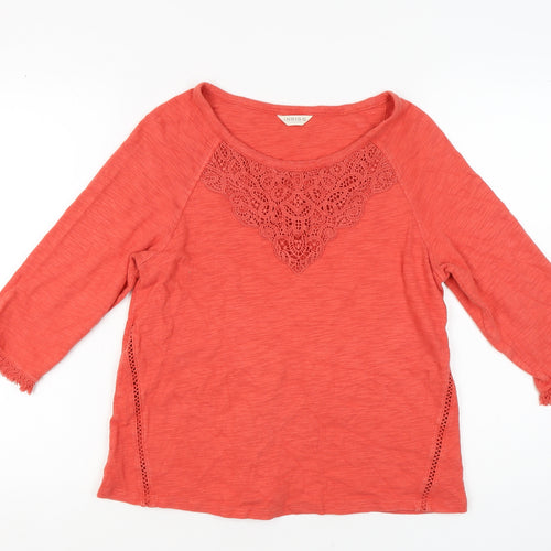 Marks and Spencer Women's Red 3/4 Sleeve T-Shirt