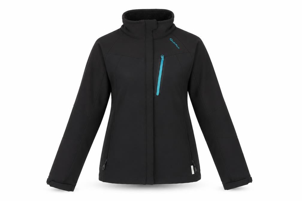 Front view of Quechua Women's Black Soft Shell Jacket XS
