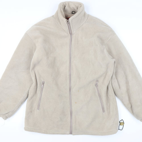 High Mount Men's Beige Fleece Jacket S Casual