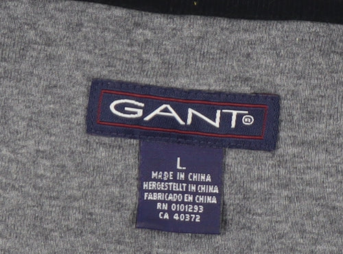 GANT Men's Black Long Sleeve Crew Neck T-Shirt L