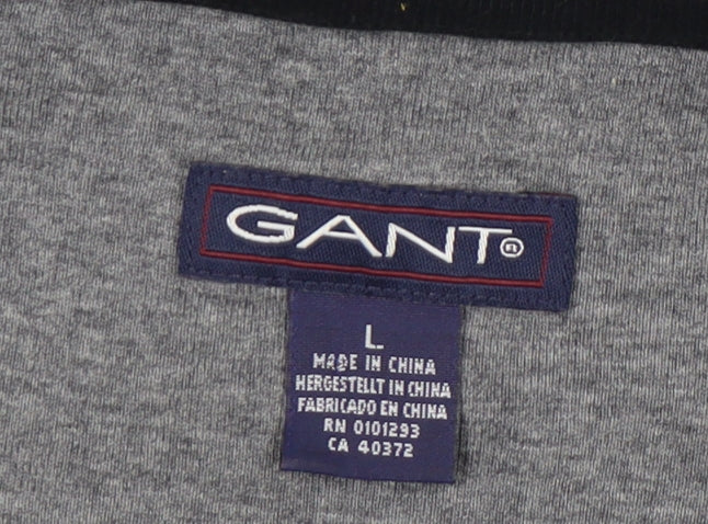 GANT Men's Black Long Sleeve Crew Neck T-Shirt L