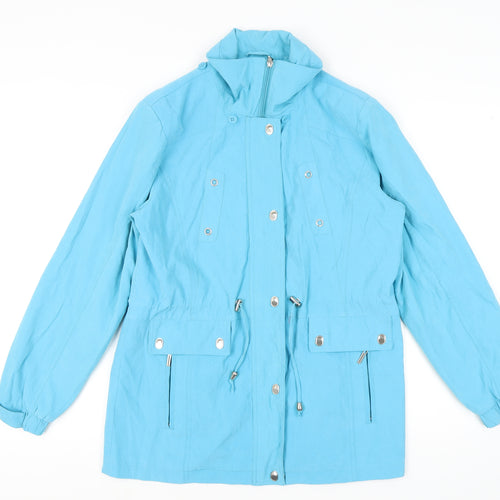 JBC Women's Blue Anorak Jacket, Size 12, Polyester