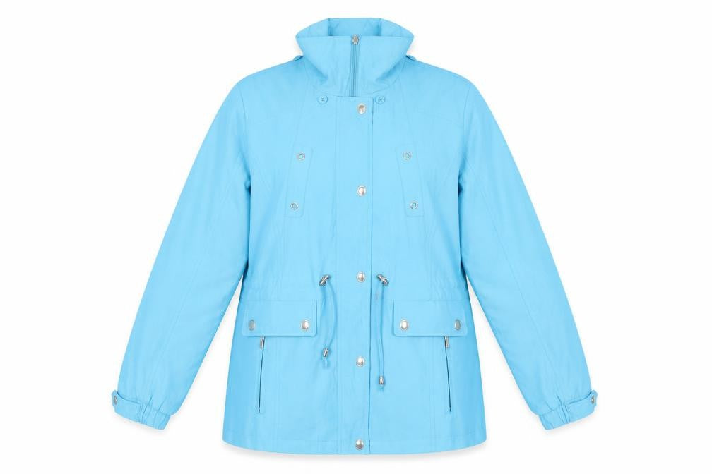 Front view of JBC Women's Blue Anorak Jacket, size 12, Polyester