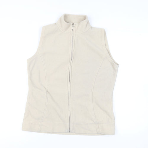 EWM Women's Beige Polyester Fleece Waistcoat M