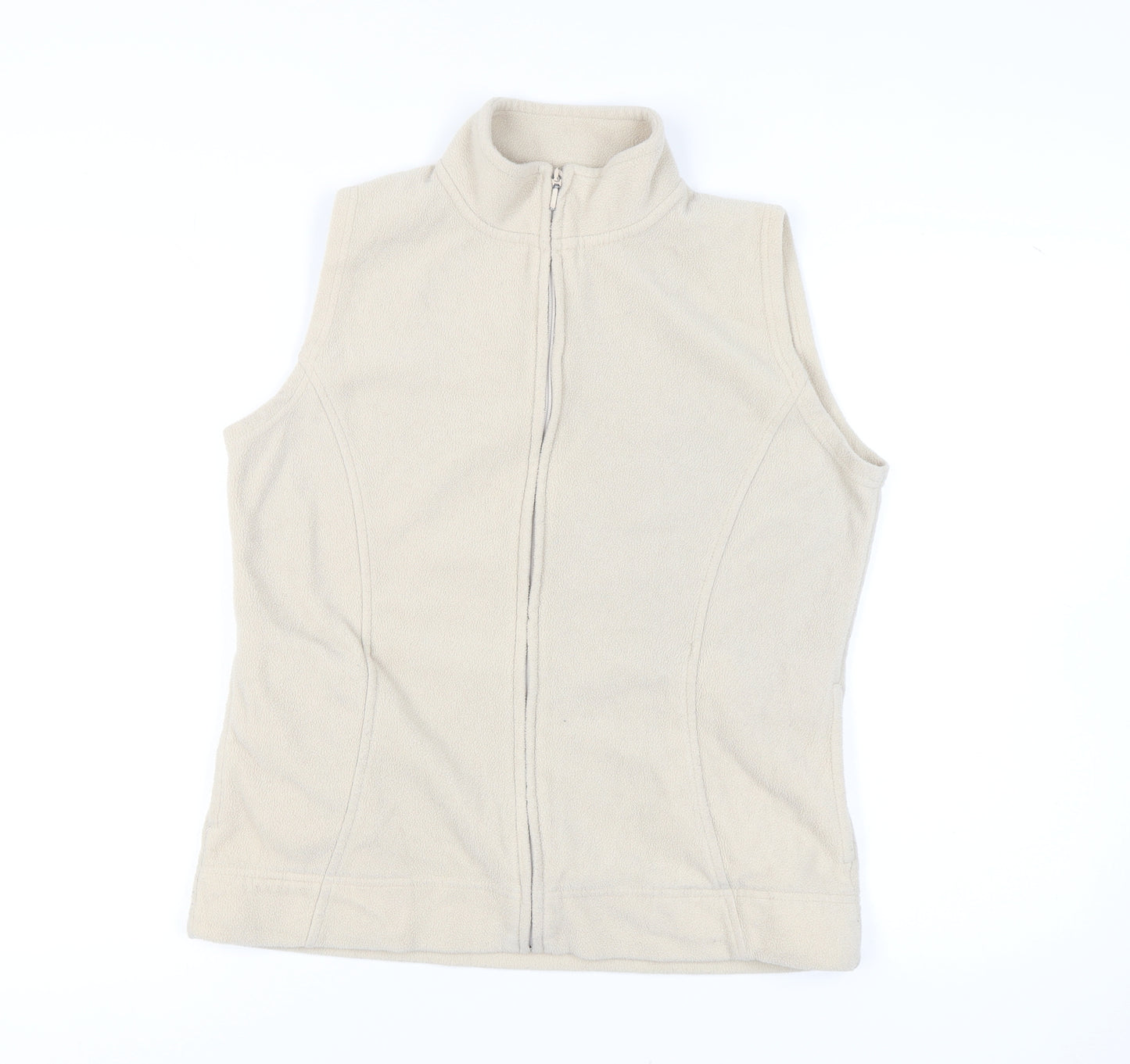 EWM Women's Beige Polyester Fleece Waistcoat M