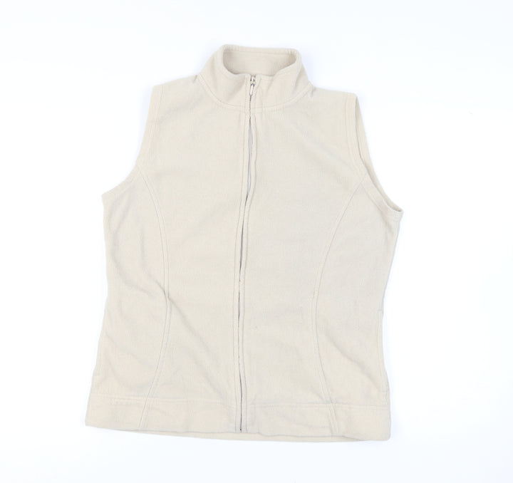 EWM Women's Beige Polyester Fleece Waistcoat M