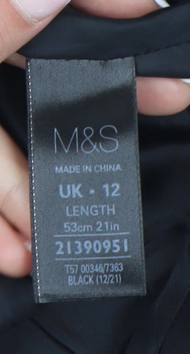 Marks and Spencer Women's Black Pencil Skirt, Size 12
